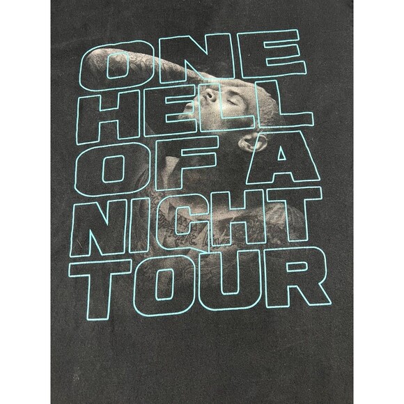 Chris Brown Concert T Shirt One Hell Of A Nite Tour 2015 L Double Sided - Picture 4 of 7